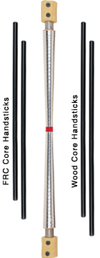 Fire Devil Stick w/ Wood Core Handsticks