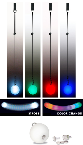 Lighted Ball Poi with Cord